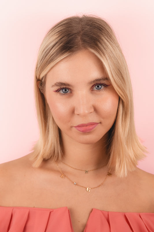 Collana Con Iniziali e Cristalli