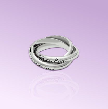 Anello Intreccio in Argento 925 | Personalizzato E Fatto a Mano in Italia.