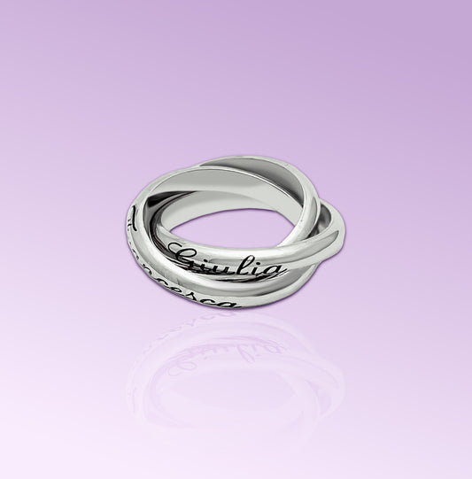 Anello Intreccio in Argento 925 | Personalizzato E Fatto a Mano in Italia.