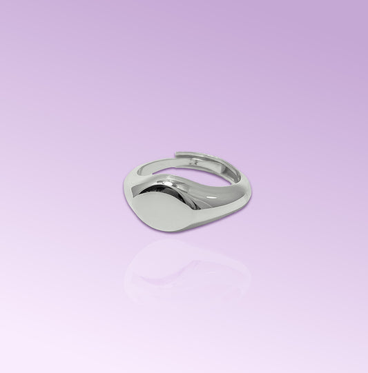 Anello Mini Chevalier Regolabile in Argento 925  Personalizzato Fatto a Mano in Italia.
