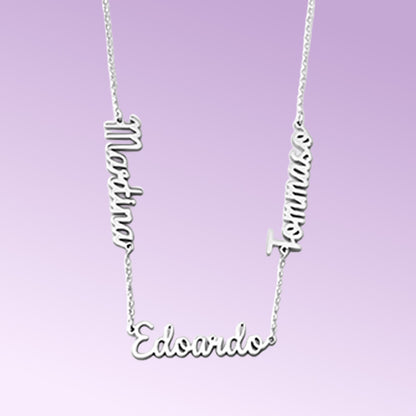 Collana Nomi in Argento 925 | Personalizzato e  Fatto a Mano in Italia. Amira gioielli personalizzati