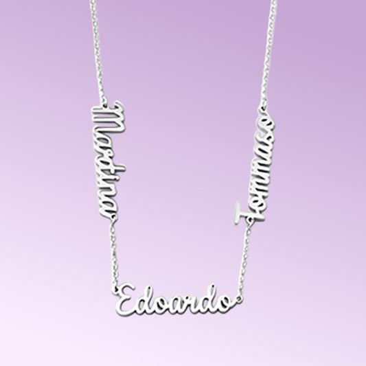 Collana Nomi in Argento 925 | Personalizzato e  Fatto a Mano in Italia. Amira gioielli personalizzati
