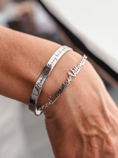 Bracciale Con Due Nomi e Simbolo