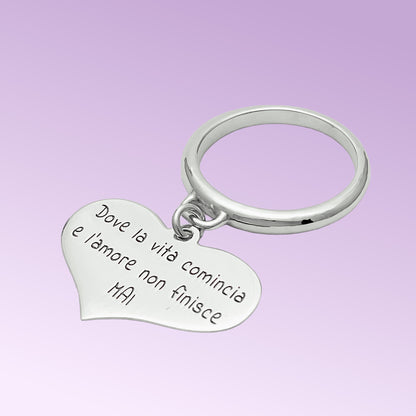 Anello Charm Cuore