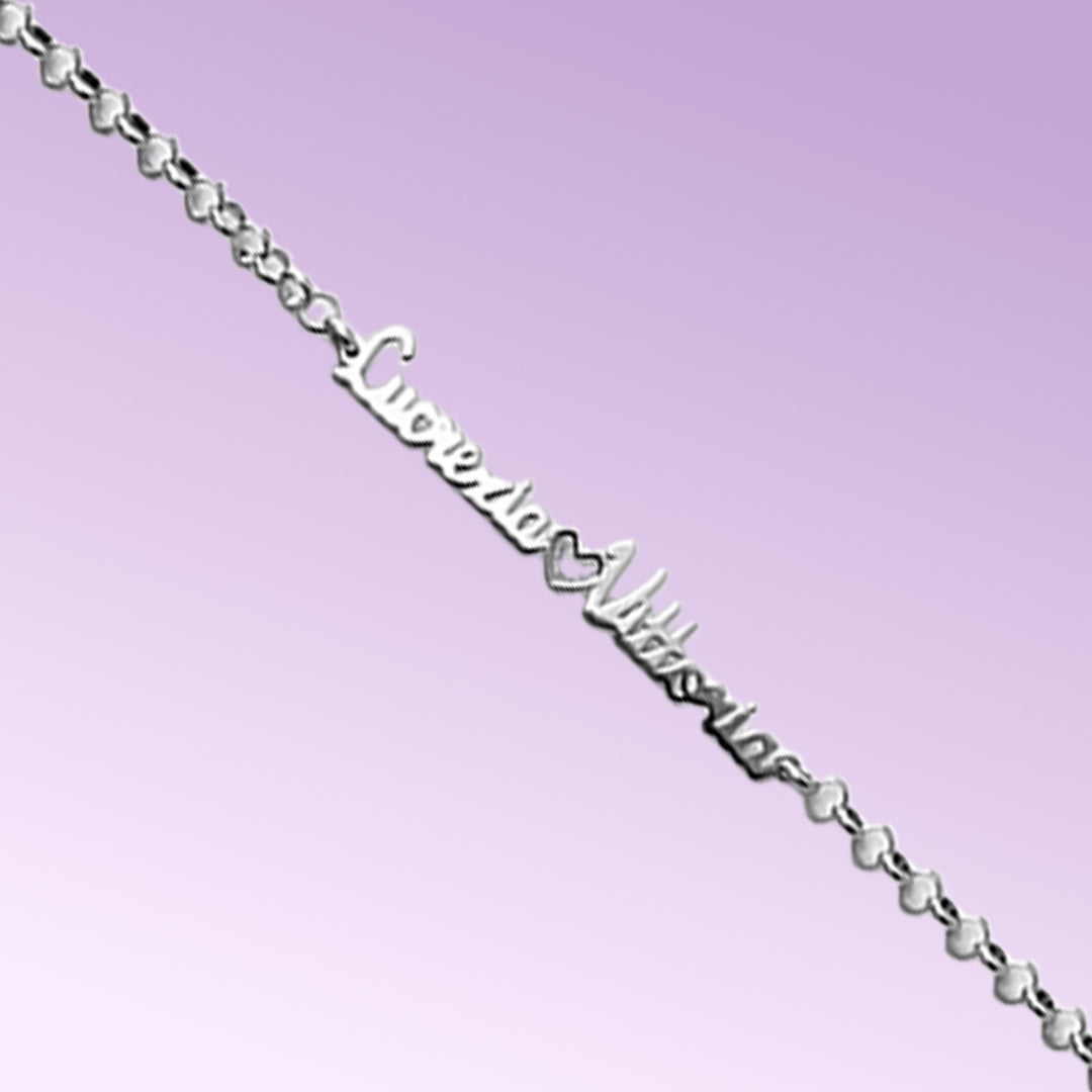 Bracciale Con Due Nomi e Simbolo