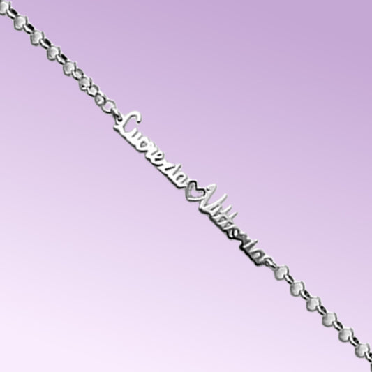 Bracciale Con Due Nomi e Simbolo