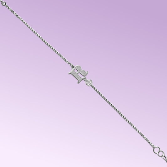 Bracciale Con Iniziale e Cristallo
