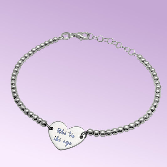 bracciale cuore in Argento 925 | Personalizzato e  Fatto a Mano in Italia. Amira gioielli personalizzati
