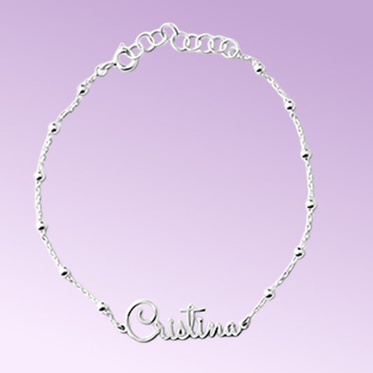bracciale nome in Argento 925 | Personalizzato e  Fatto a Mano in Italia. Amira gioielli personalizzati