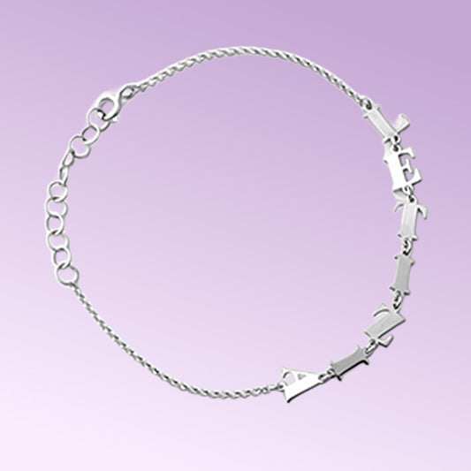 bracciale nome lettere in Argento 925 | Personalizzato e  Fatto a Mano in Italia. Amira gioielli personalizzati