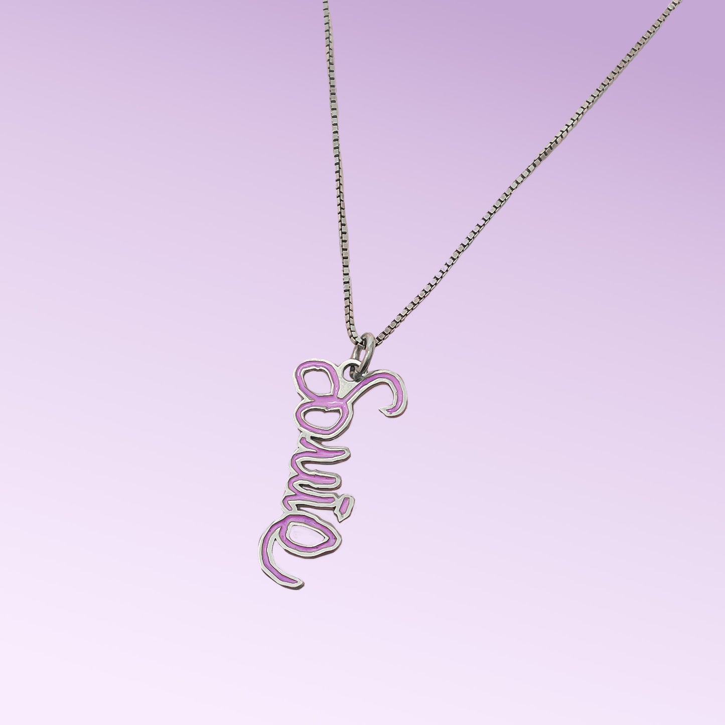 Collana Parola in Argento 925 | Personalizzato e Fatto a Mano in Italia. calligrafia Amira gioielli personalizzati