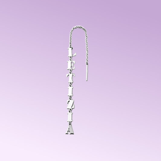 orecchino nome catenella in Argento 925 | Personalizzato e  Fatto a Mano in Italia. Amira gioielli personalizzati